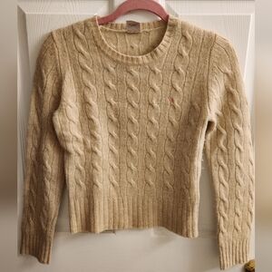 Vintage Abercrombie & Fitch Tan Cable Knit Sweater